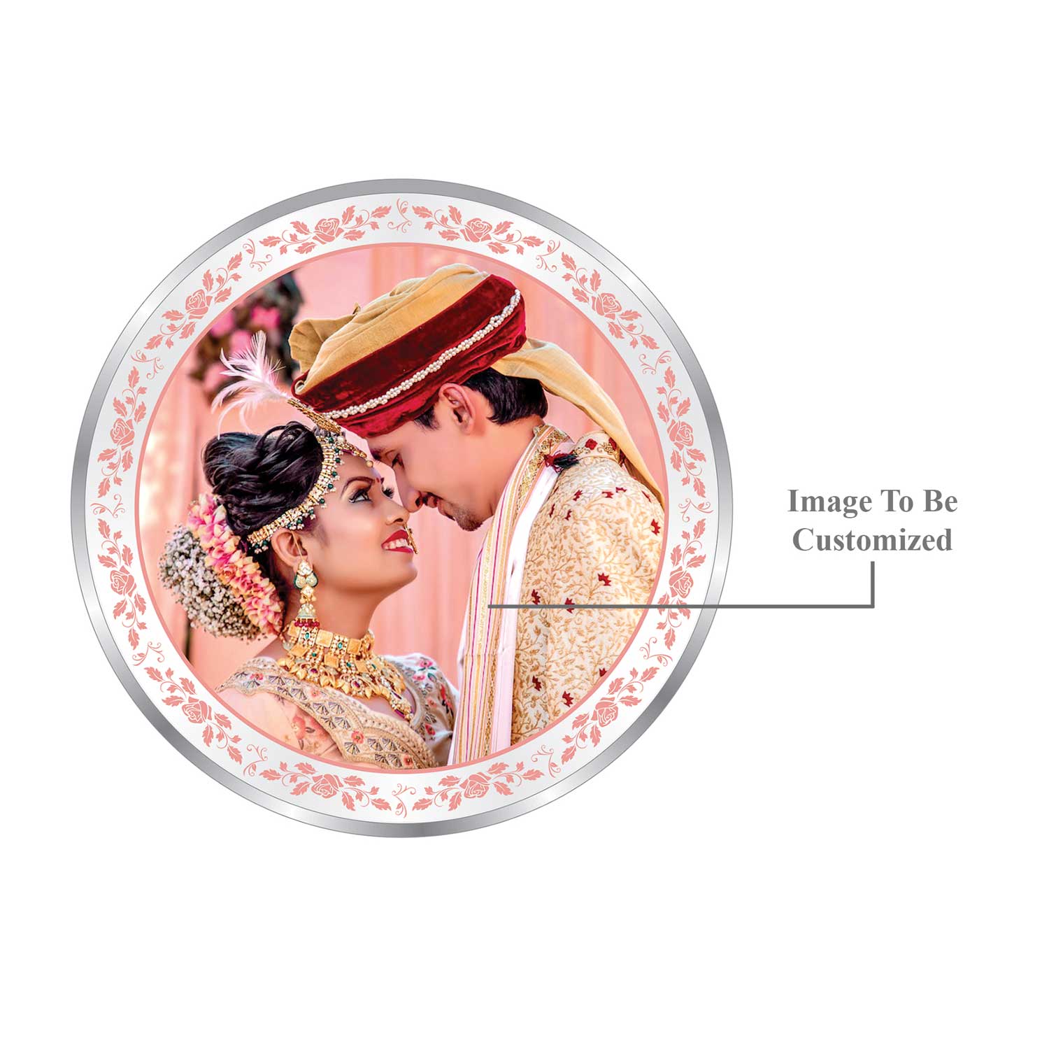BIS Hallmarked Personalised Newly Married Anniversary beautiful Silver Coin 999 Pure