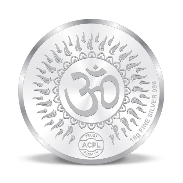 BIS Hallmarked Shree Laxmi & Lord Ganesha 999 Pure Silver Coin