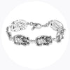 925 Sterling Silver Elephant Toggle Bracelet for Women Teen