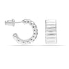 925 Sterling Silver Italian Design Hoop Earrings for Women and Teens