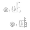925 Sterling Silver Shrimp Heart Hoop Earrings for Women 30 MM