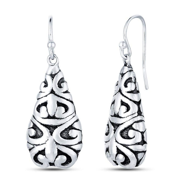 925 Sterling Silver Filigree Antique Earrings for Women
