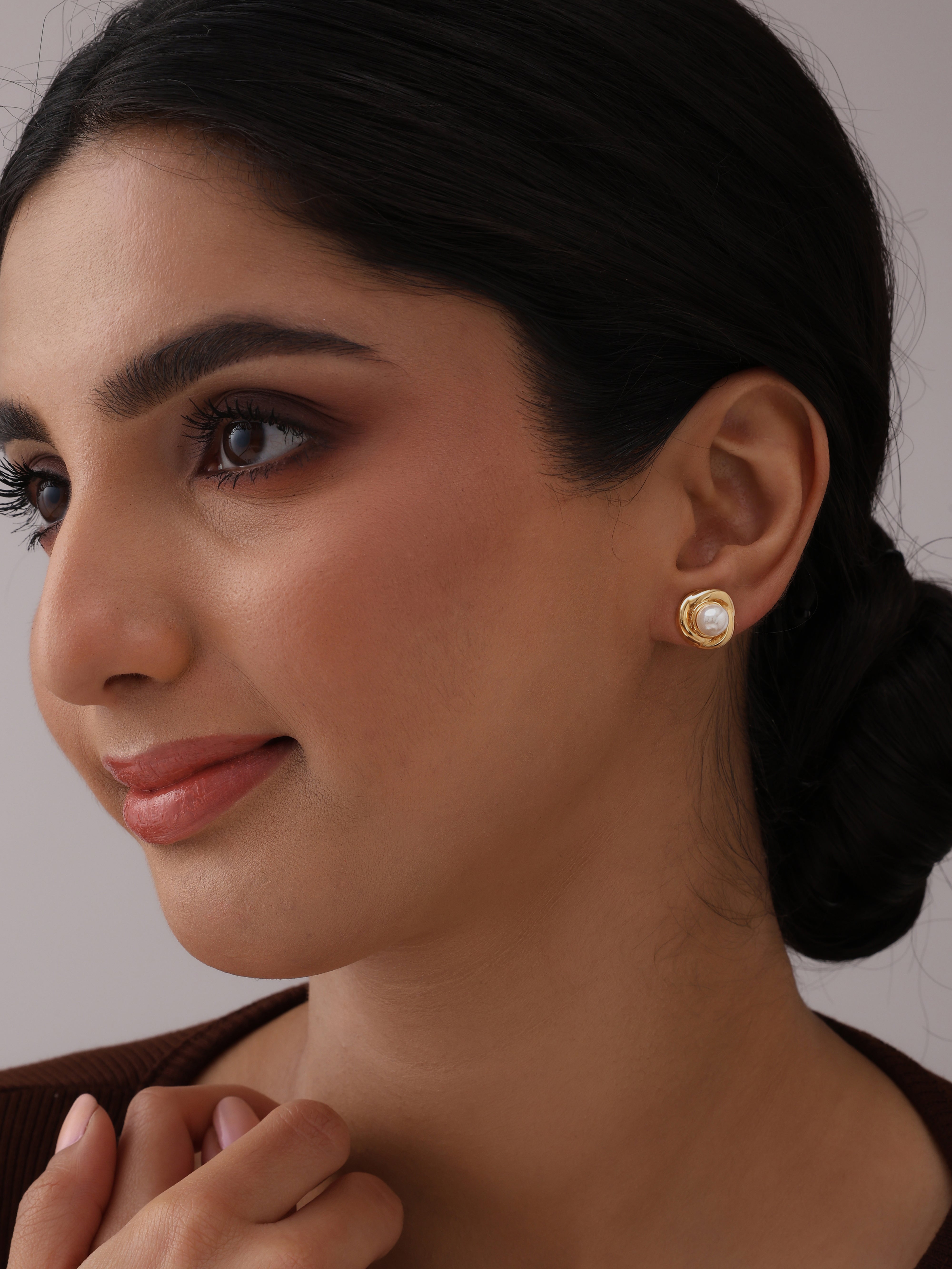 Gold Stud Earrings