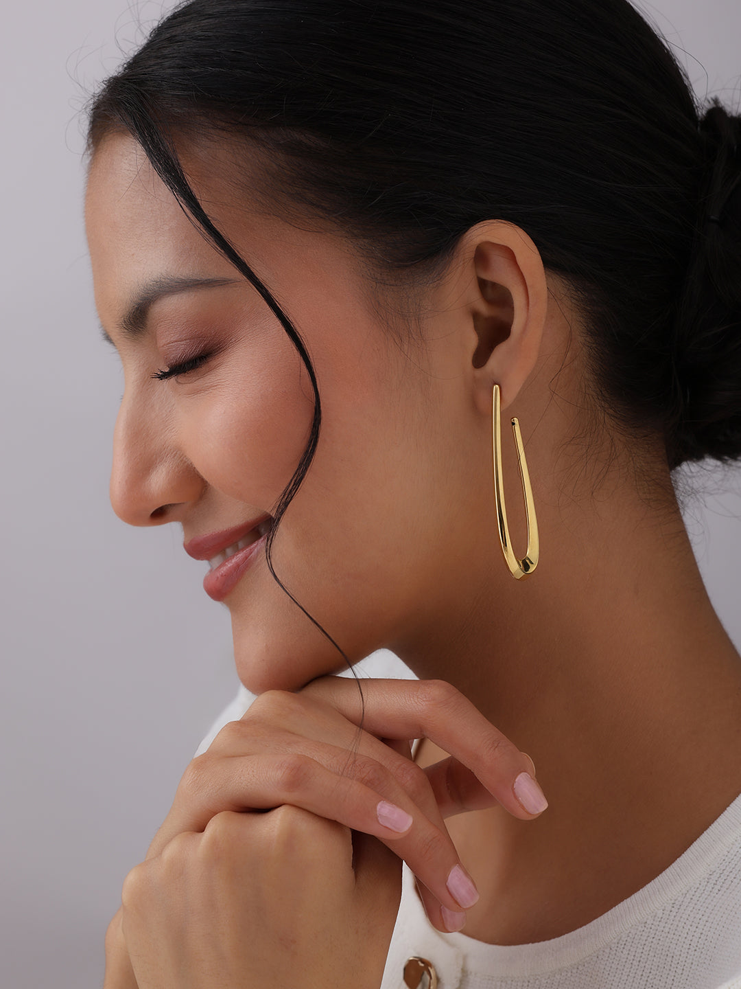 Valencia Bold Flash Arc Dangler Earring