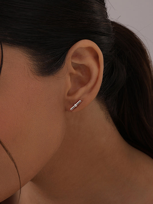 Lightweight Round T-Bar Stud Earrings