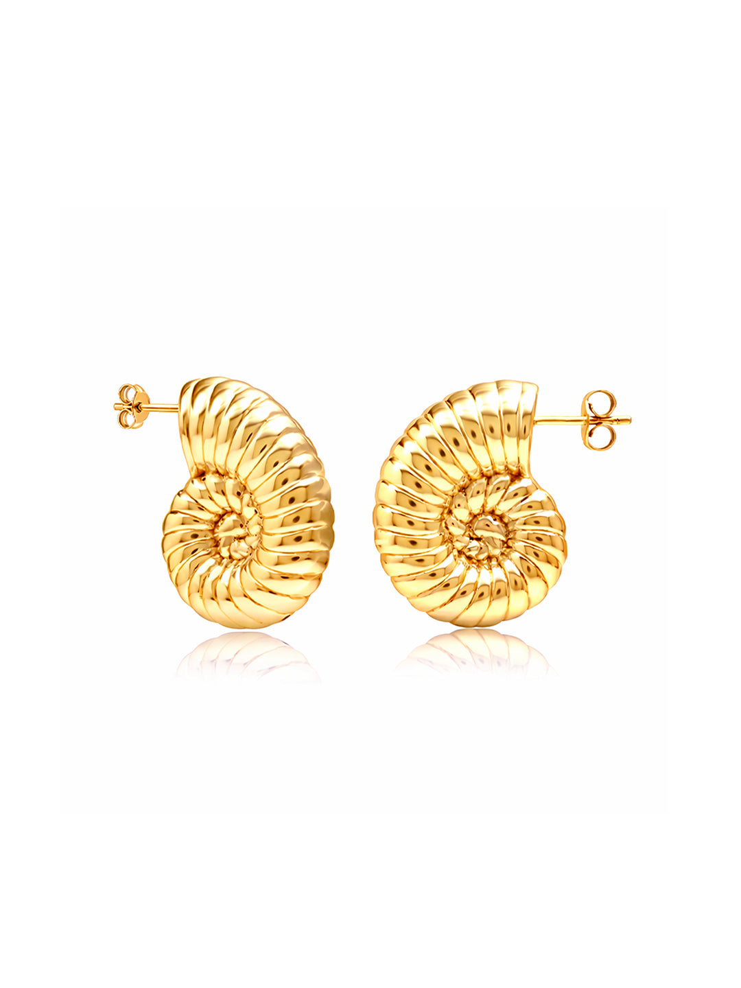 Nysa Sterling Flash Gold C-Hoops