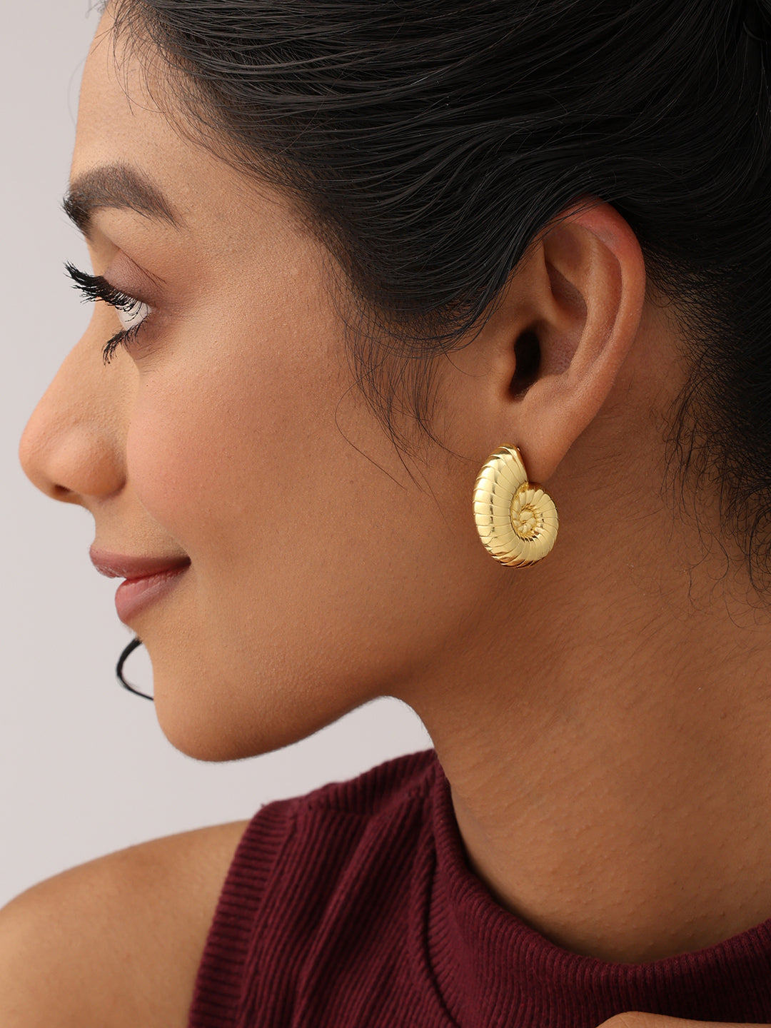 Nysa Sterling Flash Gold C-Hoops