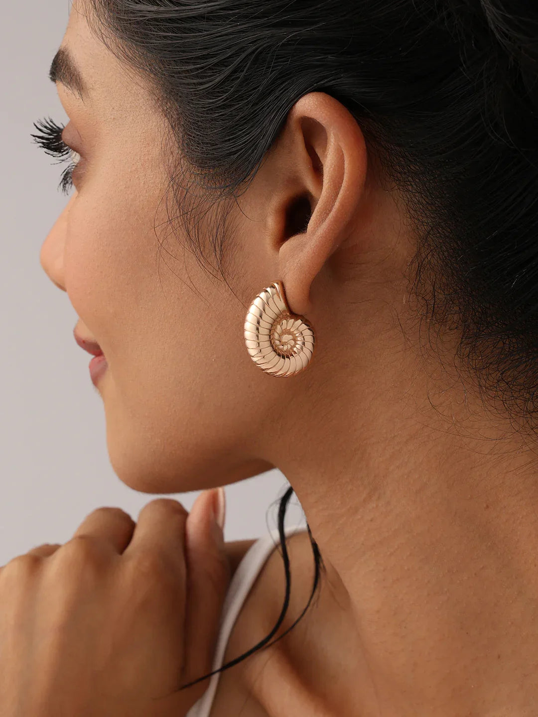 Nysa Sterling Rose Gold C-Hoops