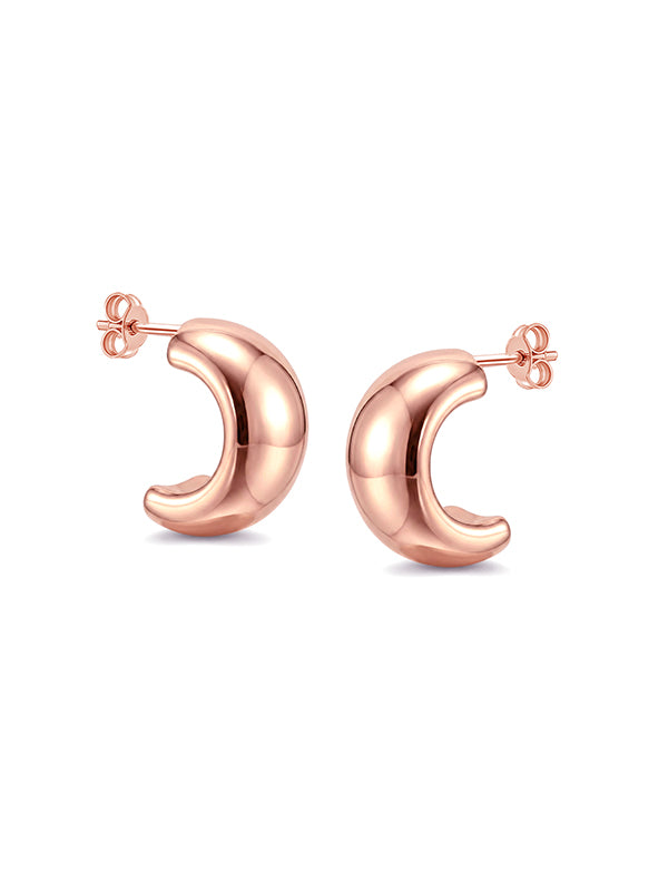 Eterna dome gold stud earrings for women