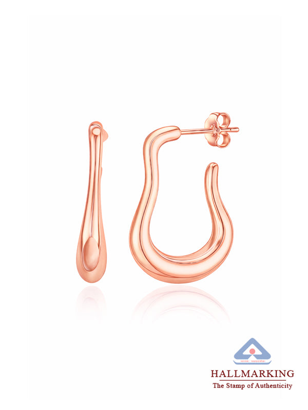 Nova Curve Gold Hoop Earrings