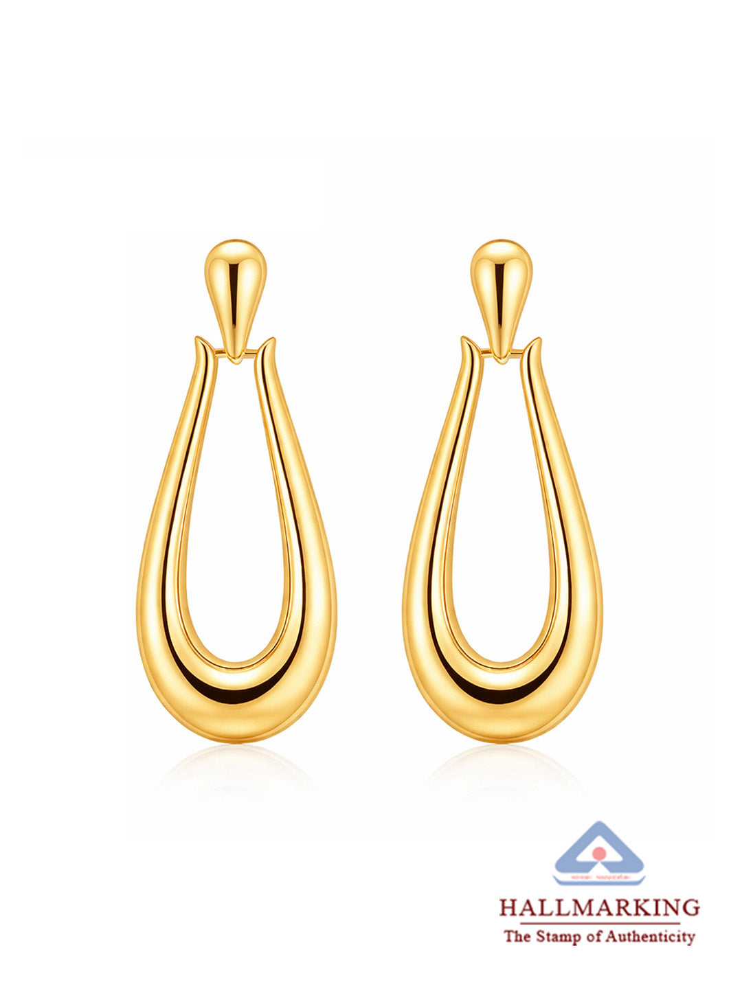 Oceane Flow Flash Gold Drop Earrings