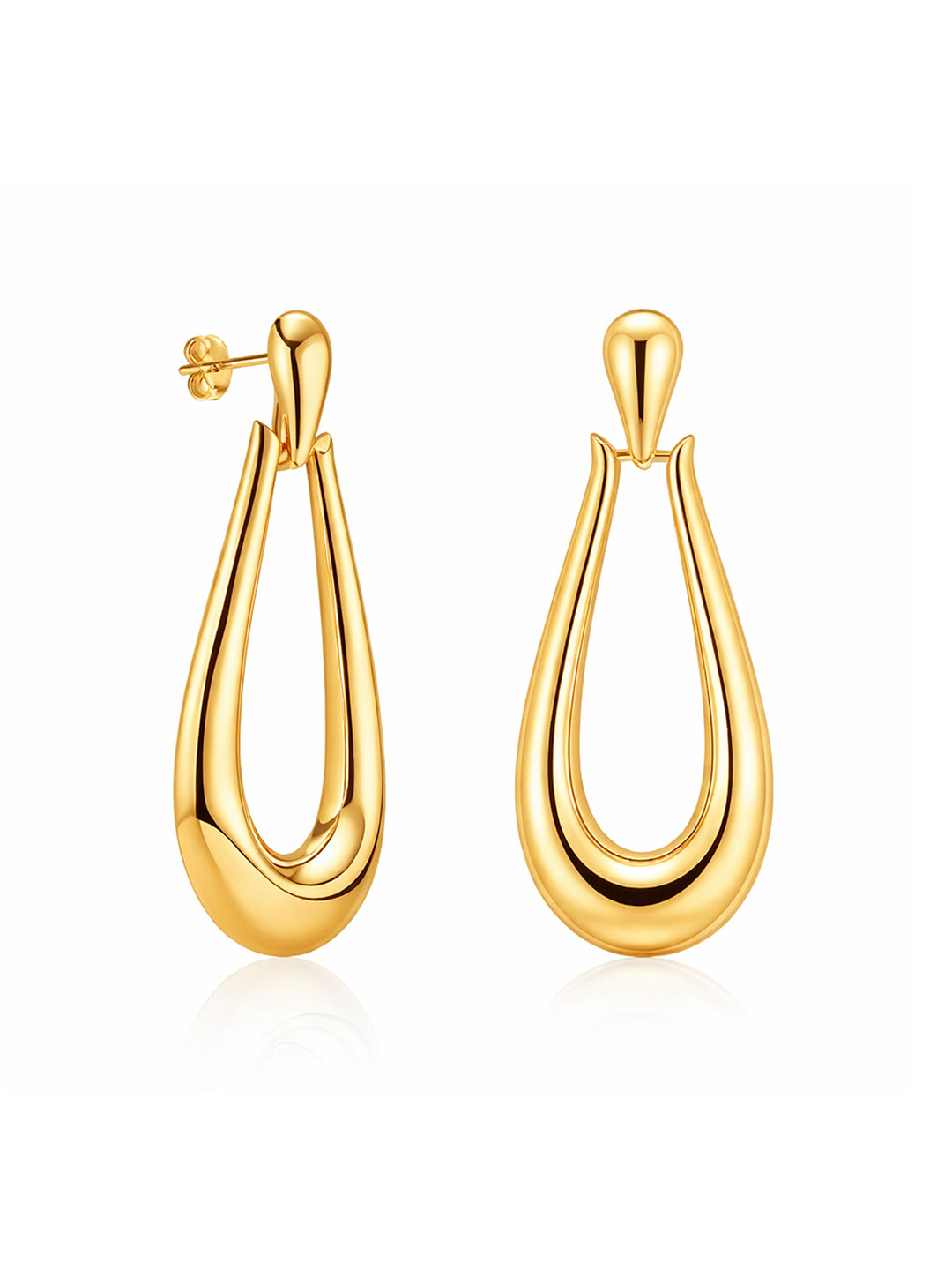 Oceane Flow Flash Gold Drop Earrings