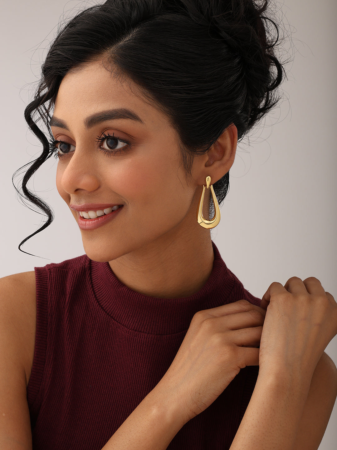 Oceane Flow Flash Gold Drop Earrings