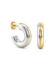 Thalia Dual Tone C - Hoop Earrings for Women