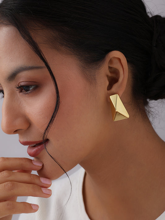 Vera Prism Flash-Gold Plated Studs