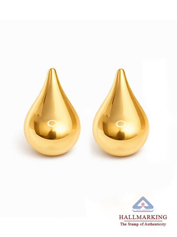 Elysia Rose-Gold Teardrop Studs