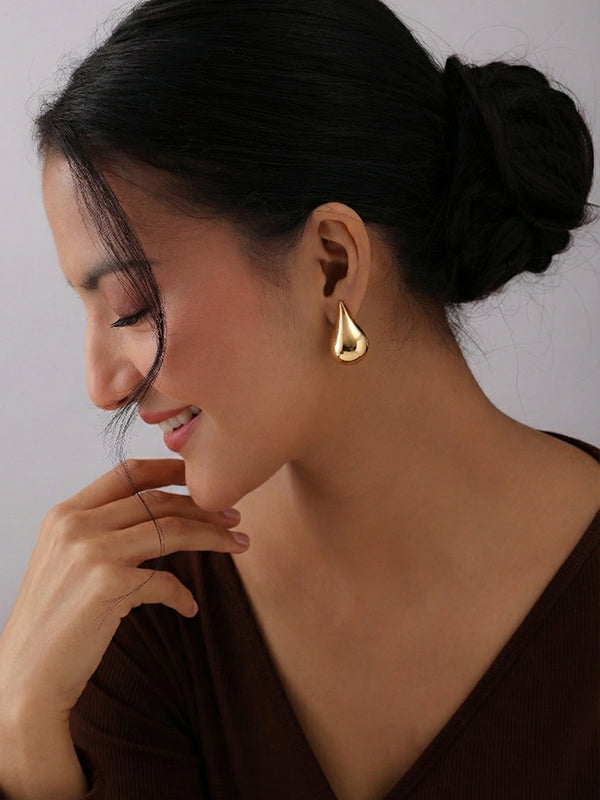 Elysia Rose-Gold Teardrop Studs