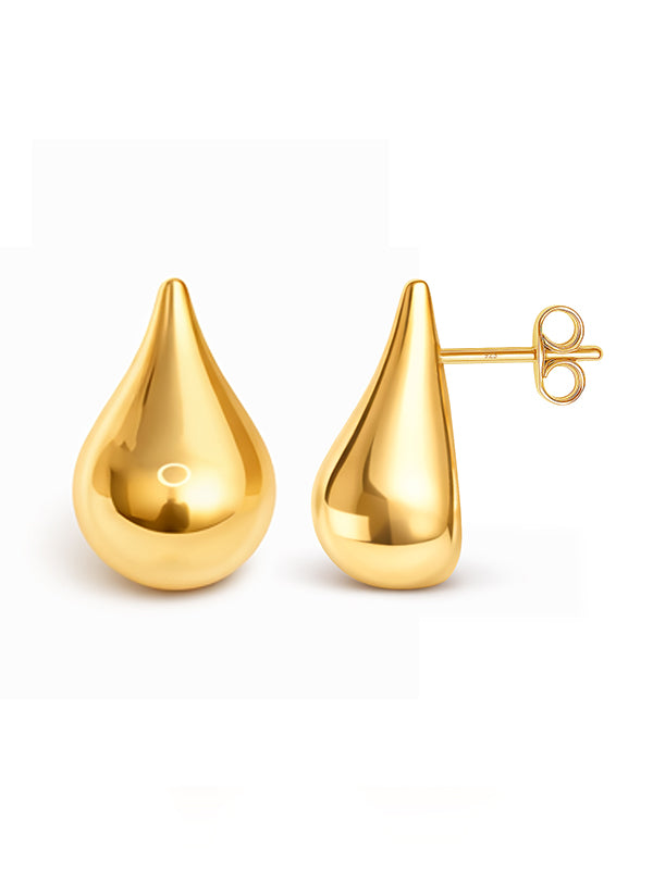 Elysia Rose-Gold Teardrop Studs