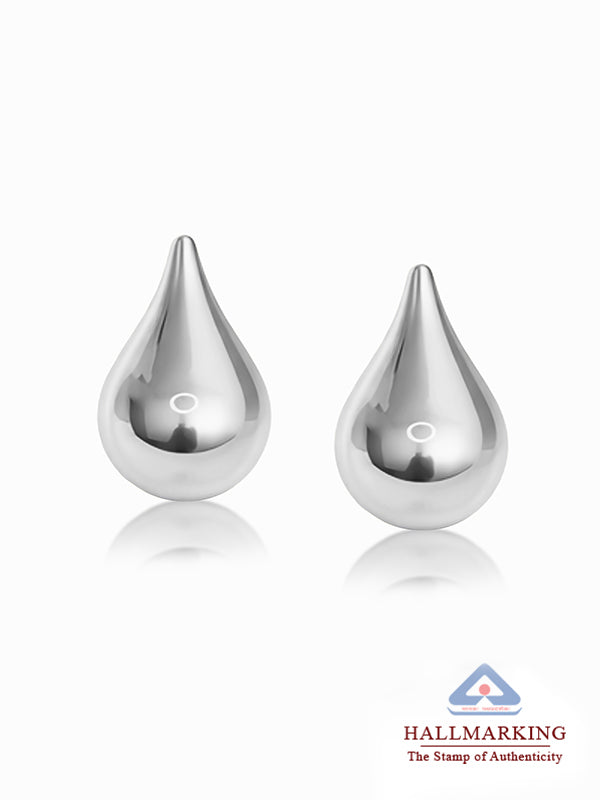 Astra Polished Dew Drop Stud Earrings for Women