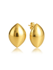 925 Sterling Silver Jewellery | 14K Gold-Plated Eterna Dome Studs Earrings | acpl-ecom.myshopify.com