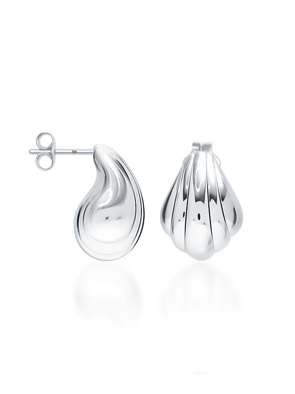 Luna Marina Shell Stud (Rose-Gold)