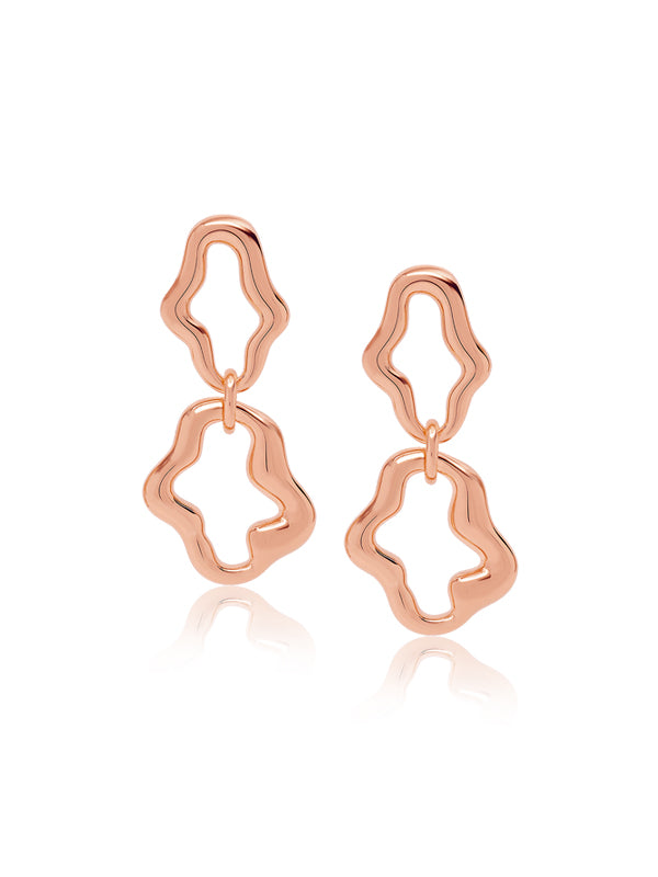 Rose Cascade Link Earrings