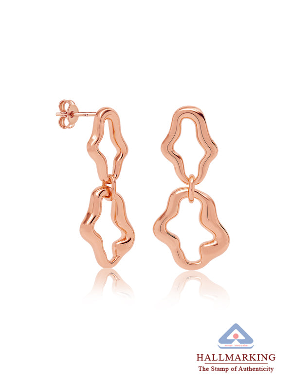 Rose Cascade Link Earrings
