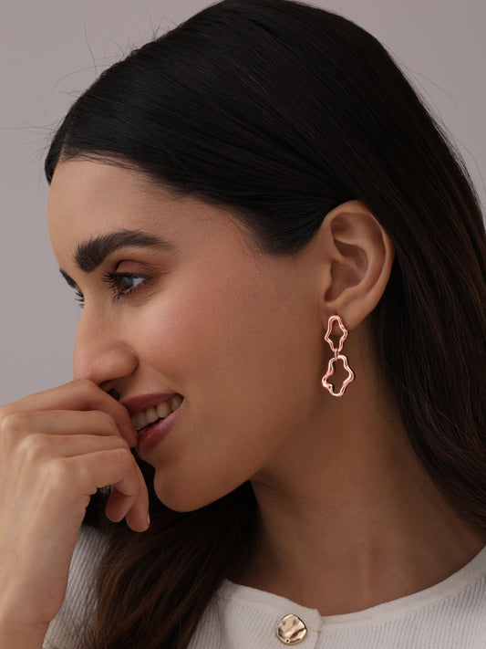 Rose Cascade Link Earrings