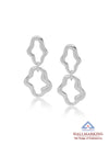 Silver Streamline Link Earrings
