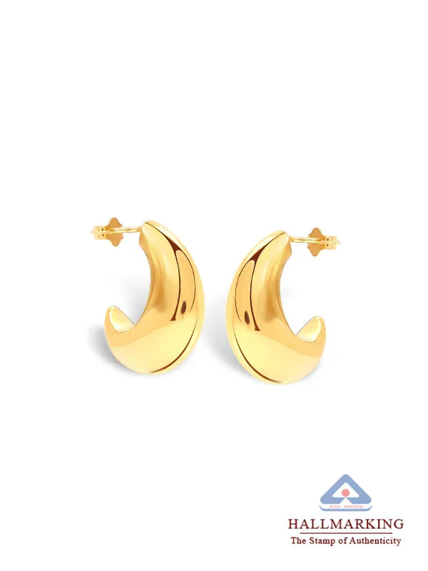 Golden Luna C-Hoop Earrings