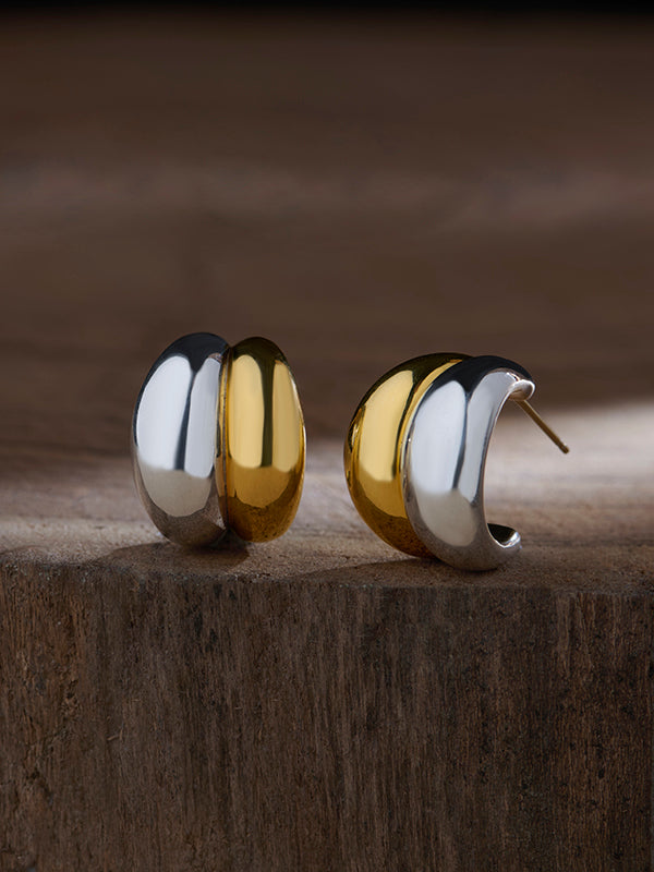 Oxidised Floral Dome Studs