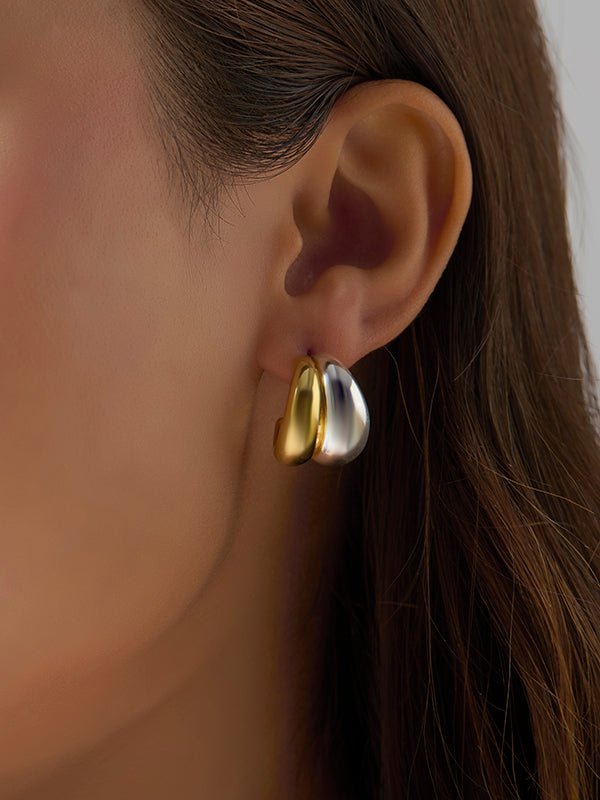 Oxidised Floral Dome Studs