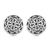 925 Sterling Silver Antique Filigree Stud Earrings for Women