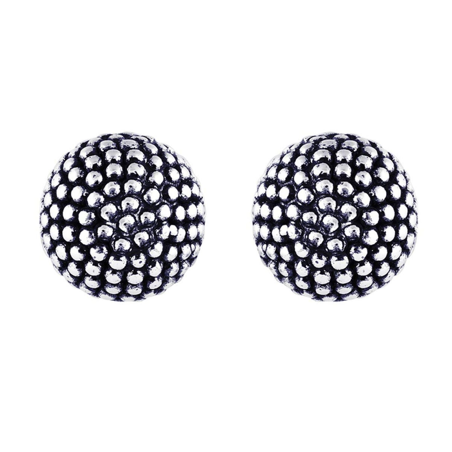 925 Sterling Silver Antique Ball Post Stud Earrings for Girls