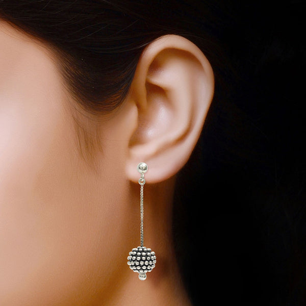 925 Sterling Silver Antique Drop Dangler Earrings for Women