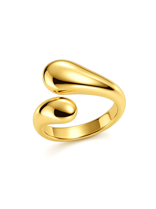 Myra Dewy Statement Gold Plated Finger ring for Women