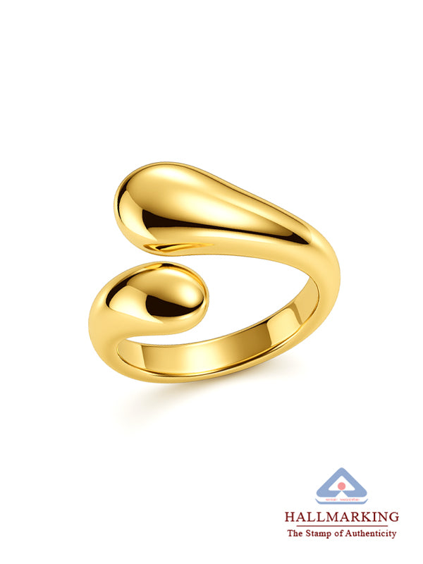 Myra Dewy Statement Gold Plated Finger ring for Women