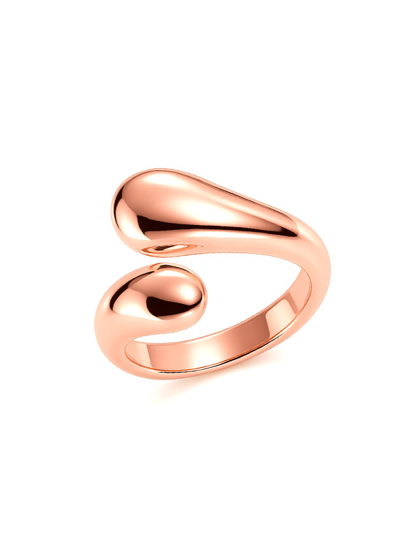 Myra Dewy Statement Rose-Gold Plated Finger ring for Women