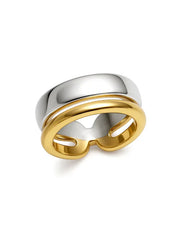 Rhea Dual Tone Statement Finger Ring for Women