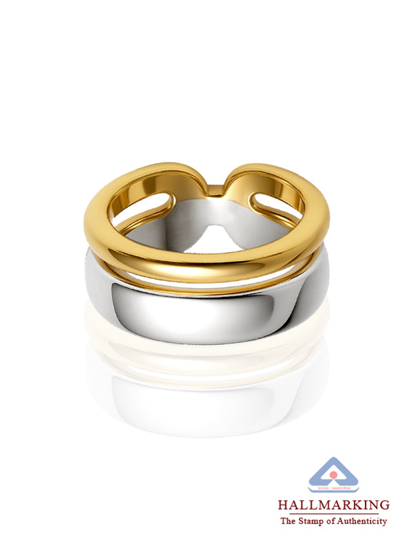 Rhea Dual Tone Statement Finger ring for Women