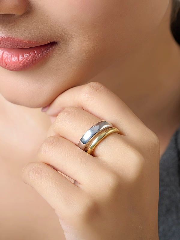 Rhea Dual Tone Statement Finger ring for Women