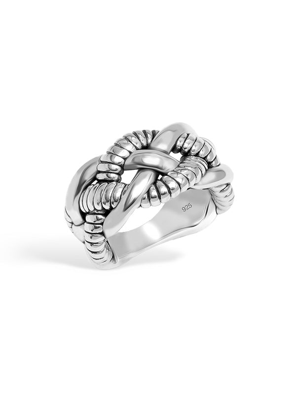Antique Interwoven Twisted Rope Knot Ring