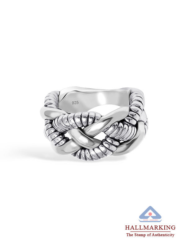 Antique Interwoven Twisted Rope Knot Ring