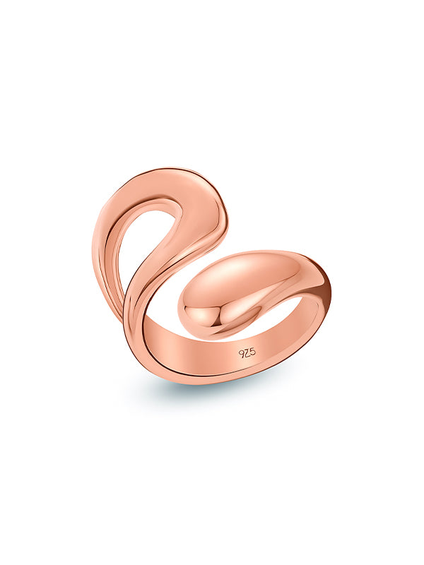 14K Rose-Gold Plated Viora Open Drop Ring