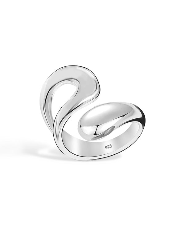 Chunky Open Teardrop Adjustable Ring