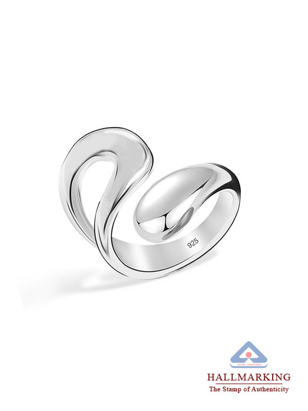 Chunky Open Teardrop Adjustable Ring