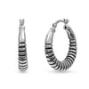 925 Sterling Silver ClickTop Hoop Earrings for Women 28 MM