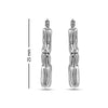 925 Sterling Silver Antique Bamboo Hoop Earrings for Teen Women