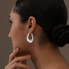 925 Sterling Silver ClickTop Hoop Earrings for Women 34 MM