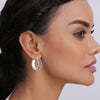 925 Sterling Silver Antique Hoop Earrings for Women
